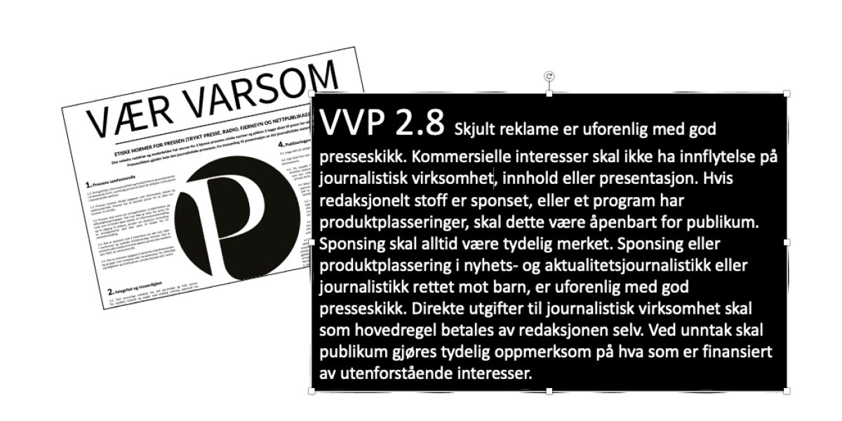 Ekstern finansiering av journalistikken