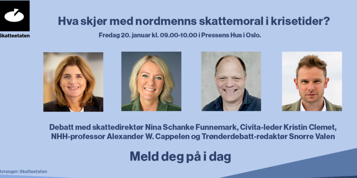 Hva skjer med nordmenns skattemoral i krisetider?